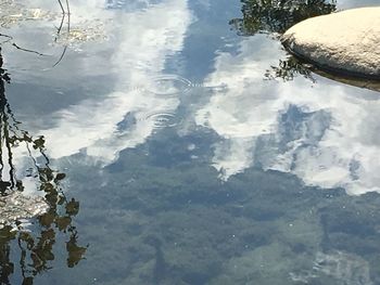 Reflection of clouds in lake