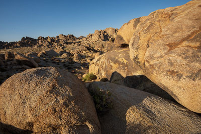 Rock formations against sky in desert