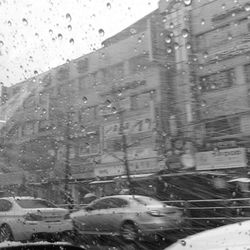 Car on road during rainy season