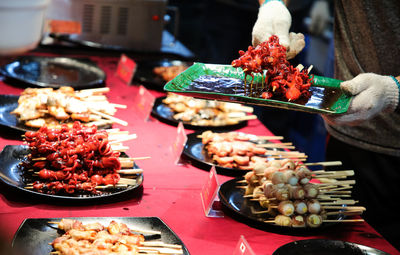 Close-up of vegetables for sale in market