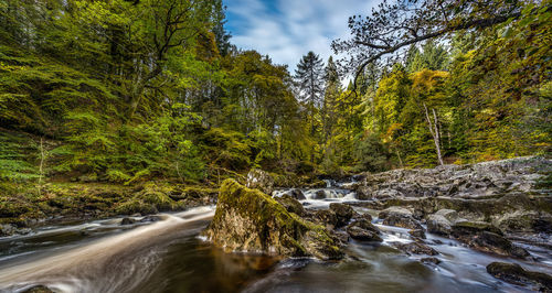 The river braan near dunkeld in perthshire during the autumnal months