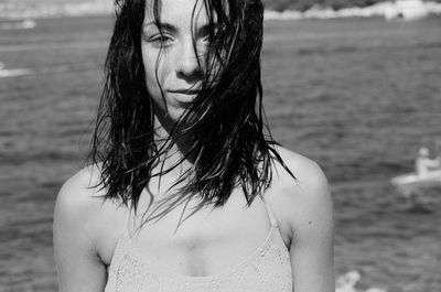 Portrait of woman at beach