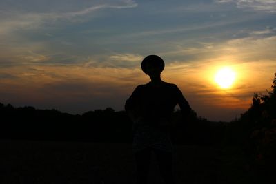 Silhouette of trees at sunset