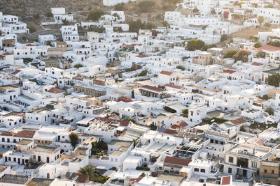 High angle view of townscape