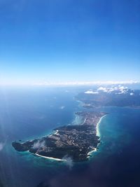 Aerial view of sea against sky