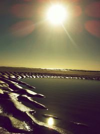 Scenic view of sunset over sea