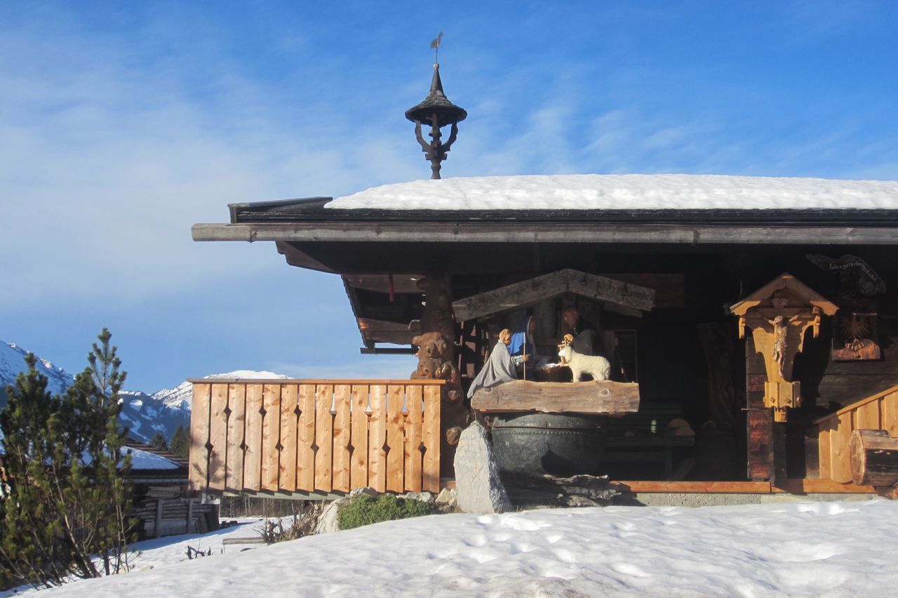 LOW ANGLE VIEW OF BUILDINGS IN WINTER