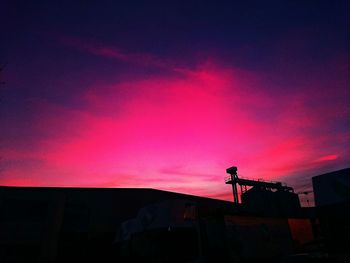 Low angle view of sky at sunset