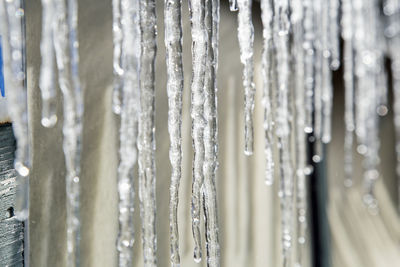 Full frame shot of icicles