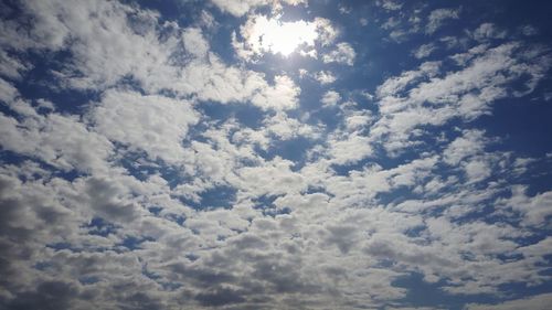 Low angle view of clouds in sky