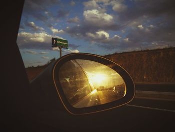 View of cloudy sky at sunset