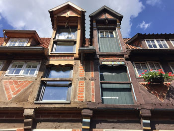 Low angle view of house against sky