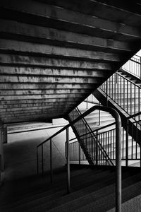 View of staircase in building