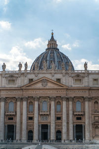 Facade of historic building against sky