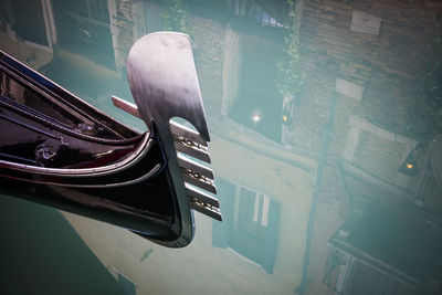 High angle view of boat