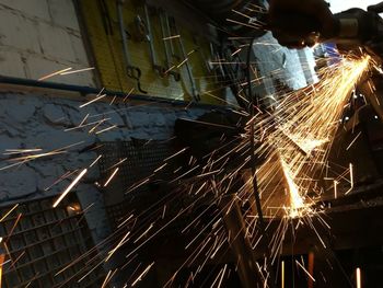 Full frame shot of metal structure in factory