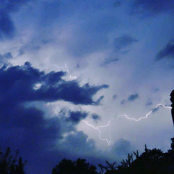 Low angle view of lightning in sky