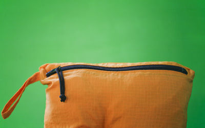 Close-up of leather against white background