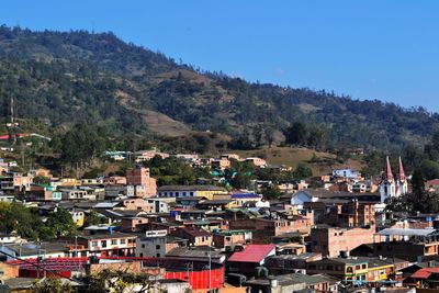 View of town against sky