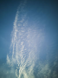 Low angle view of vapor trail in sky