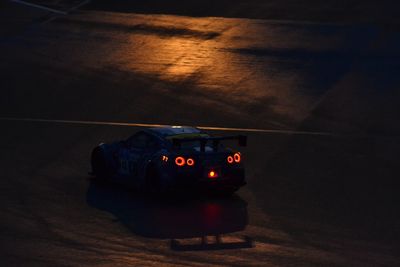 Car on road at night