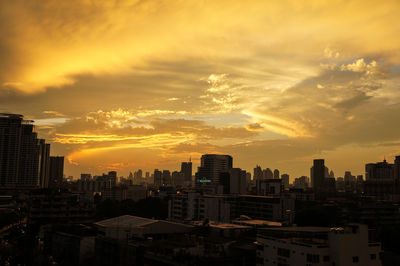 Cityscape at sunset