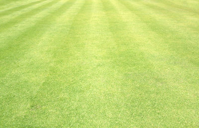 High angle view of soccer field