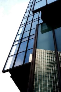 Low angle view of modern building against sky