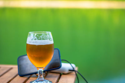 Close-up of drink on table