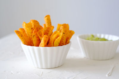 Close-up of food on table