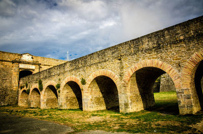 Arch bridge against sky