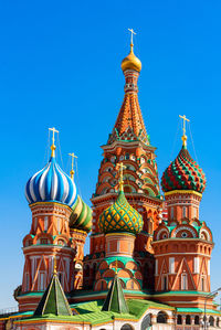 Saint basil cathedral at red square with clear sky in moscow,russia