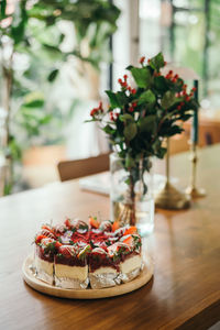 Close-up of potted plant on table