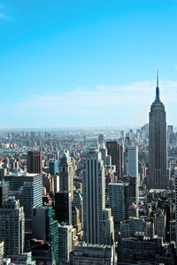 Aerial view of buildings in city