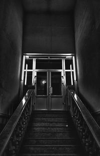 Railroad tracks in the dark