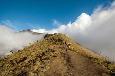 Scenic view of mountain against sky