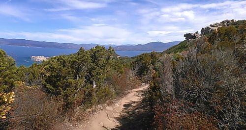 Panoramic view of mountains against sky