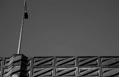 Low angle view of building against clear sky