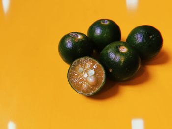Close-up of berries on table