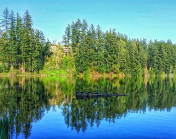 Scenic view of calm lake