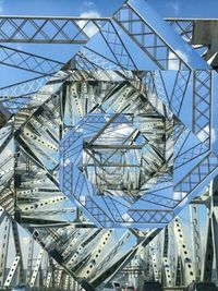 Low angle view of metal structure