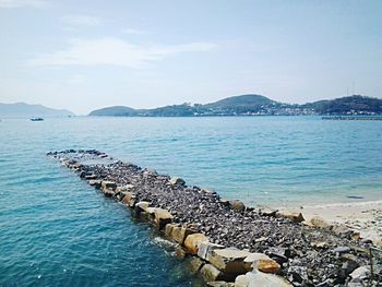 Scenic view of sea against sky