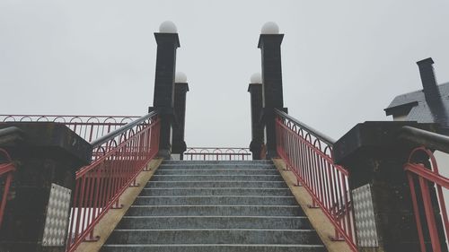 Low angle view of steps in city