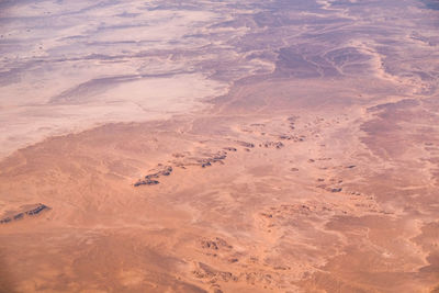 High angle view of desert