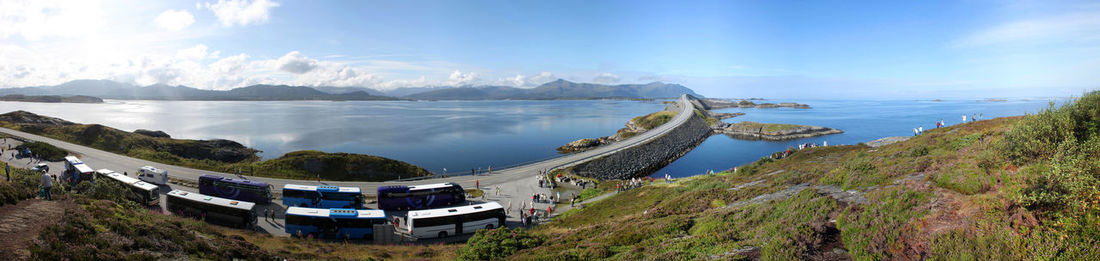 Panoramic view of sea against sky