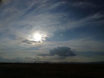 Scenic view of landscape against sky during sunset