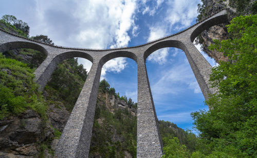 Arch bridge against sky