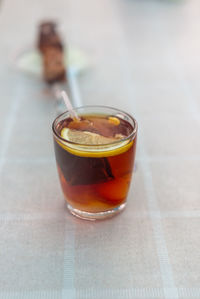 Close-up of drink on table