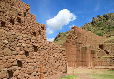 The ancient structures of rumicolca, impressive archaeological site in cusco region, peru