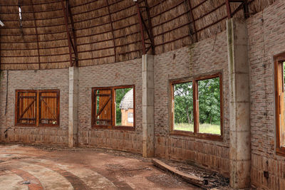 Interior of abandoned building